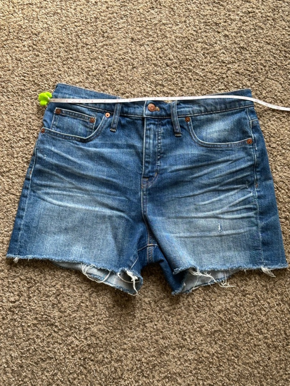 Madewell Medium Blue Denim Cutoff Jean Shorts